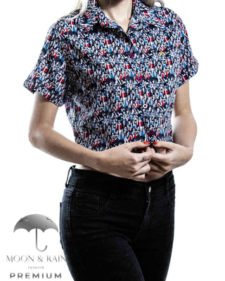 Camisa Mujer Casual Slim Fit Gris People Bicolor - 6 - 7 (S)-Tiendas Platino