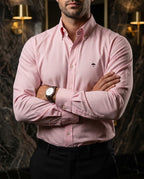 Camisa Hombre Cuadros Blanco Rosa — Rose Mini | Moon & Rain