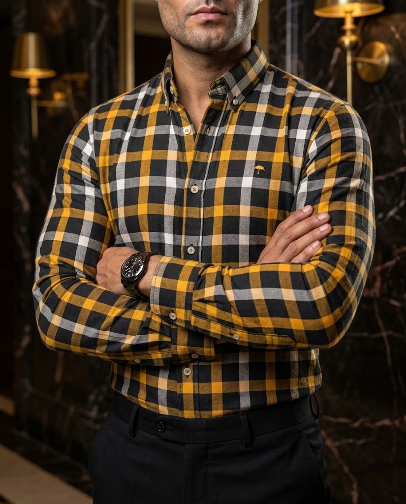 Camisa Hombre Cuadros — Tuxedo Check | Moon & Rain