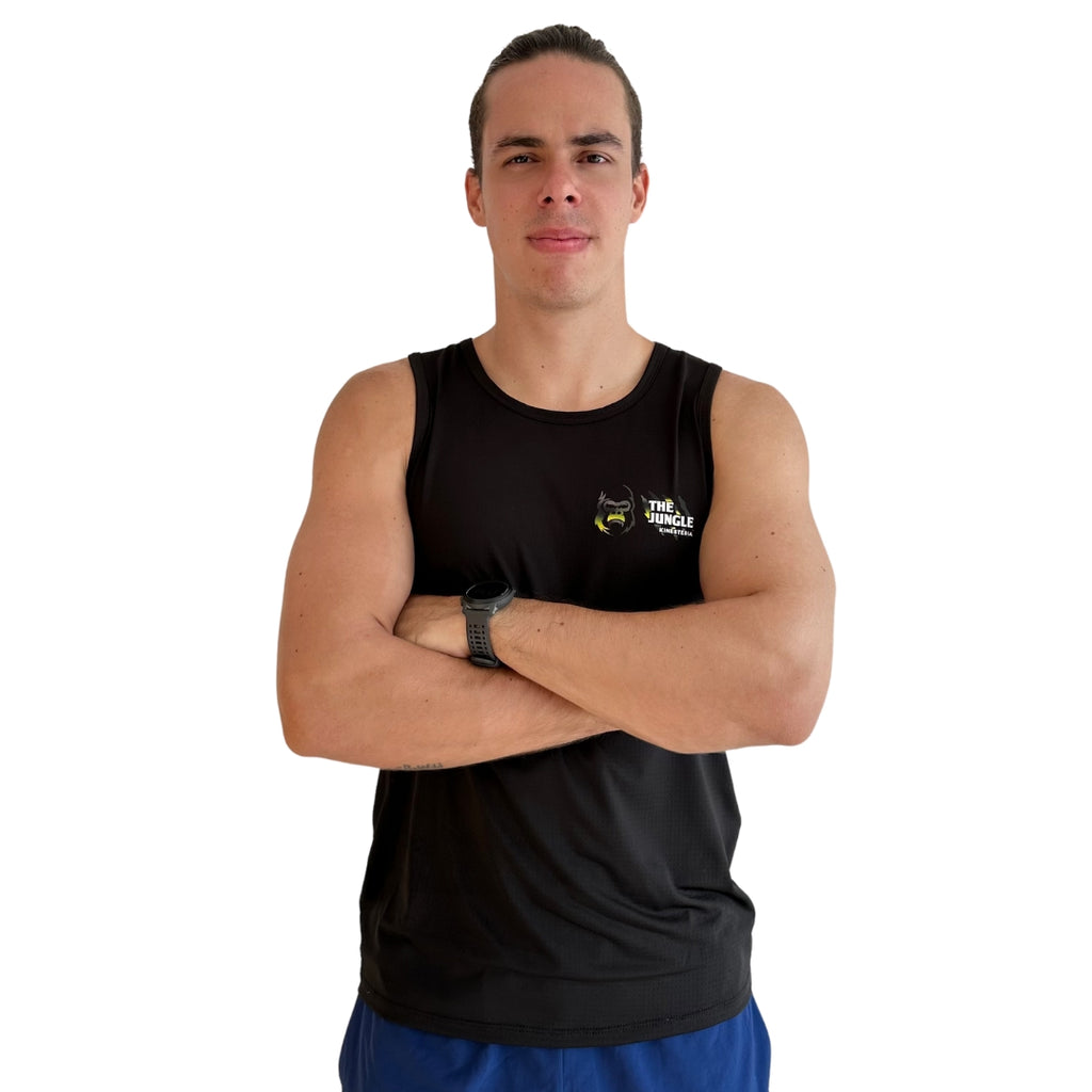 PLAYERA TANK SIN MANGAS NEGRA PARA HOMBRE KINESTESIA