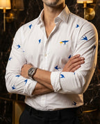 Camisa Hombre Casual Figuras Aves Marino - Coastal Signature