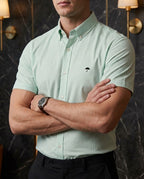 Camisa Hombre Verde — Mint Flux | Moon & Rain
