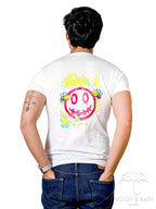 Playera Hombre Slim Fit Blanca Abejas, Happy Face - Tiendas Platino Playeras Hombre 34 (S)