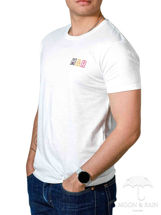 Playera Hombre Slim Fit  Blanca M &amp; R Color  Kawas