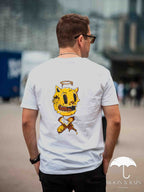 Playera Hombre Slim Fit Blanca Tigre Dorado - Tiendas Platino Playeras Hombre 34 (S)