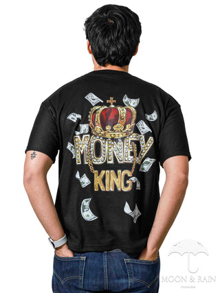 Playera Hombre Casual  Negra Money King M&R