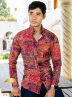 Camisa Hombre Casual Slim Fit Comic Flash - 34 (S)-Tiendas Platino