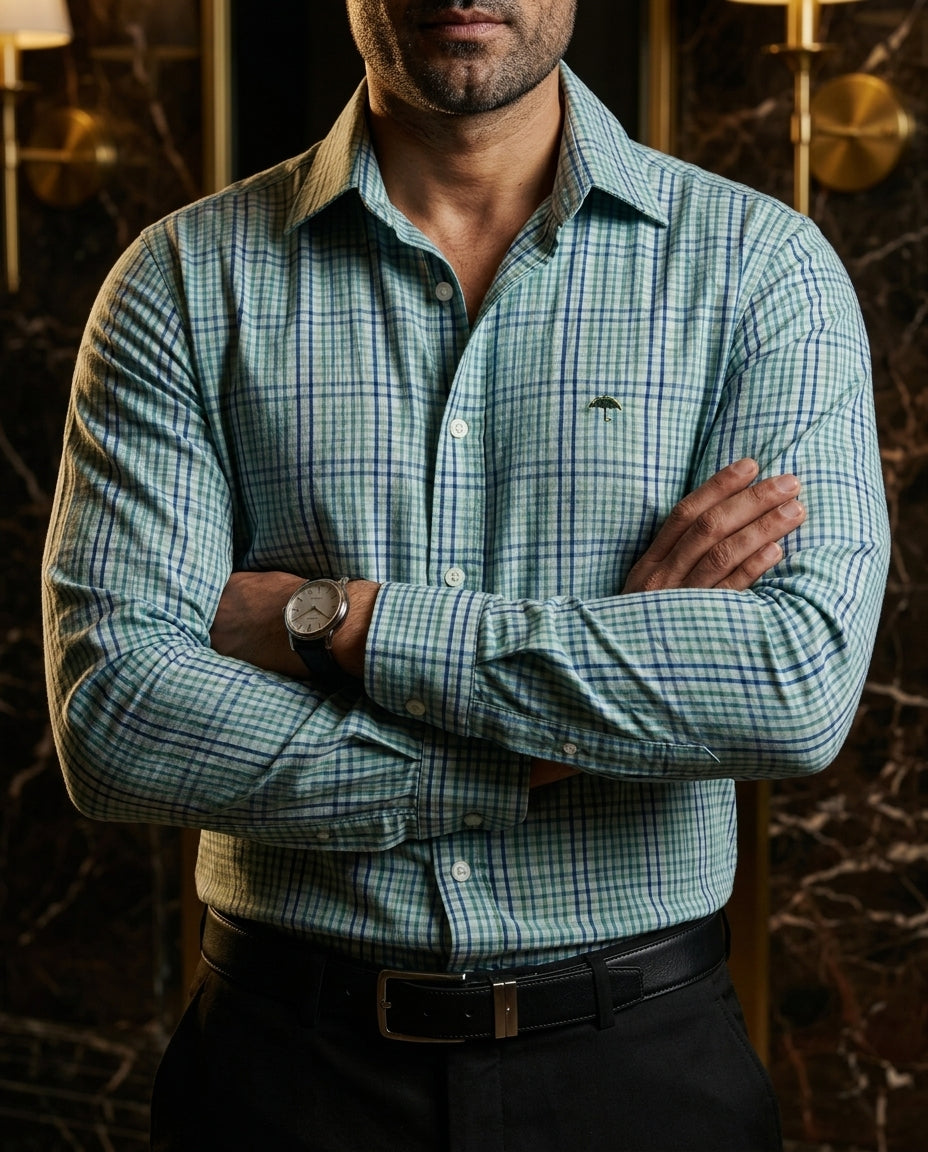 Camisa Hombre — Emerald Peak Flannel | Moon & Rain