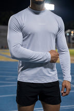 PLAYERA MANGA LARGA BLANCA PARA HOMBRE KINESTESIA
