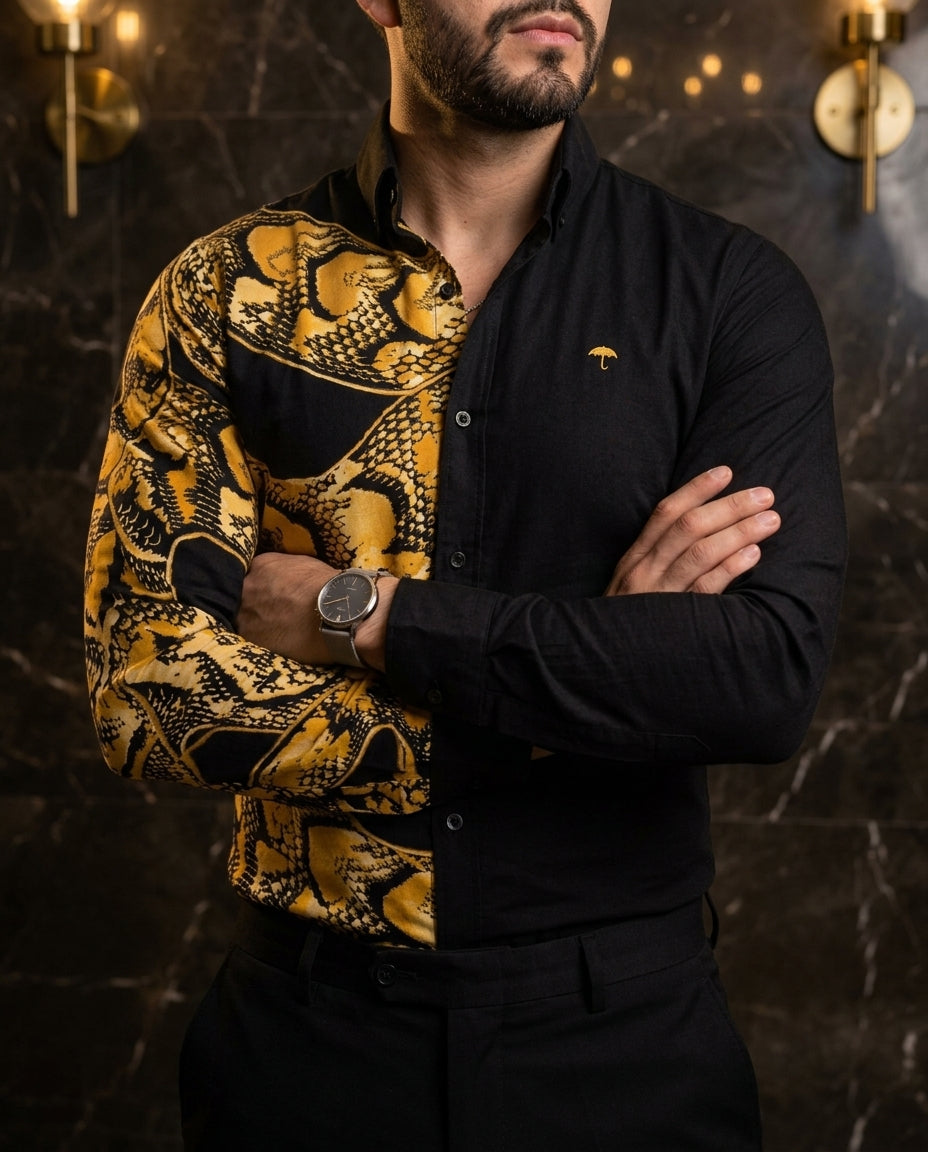 Camisa Hombre Estampado — Golden Chain | Moon & Rain