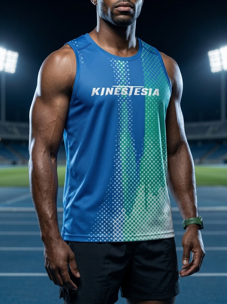 PLAYERA TANK HOMBRE SIN MANGAS AZUL TURQUESA MIXED DEGRADADO