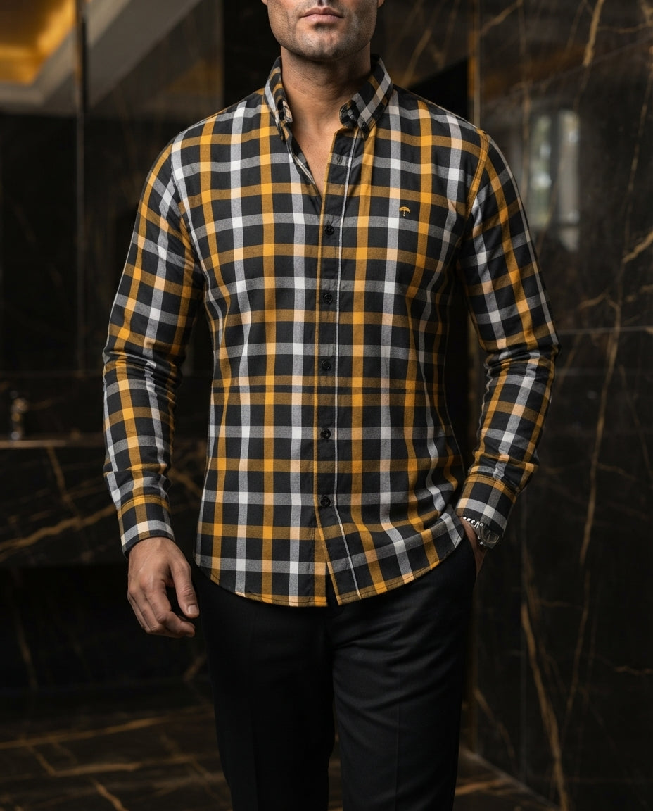 Camisa Hombre Cuadros — Tuxedo Check | Moon & Rain