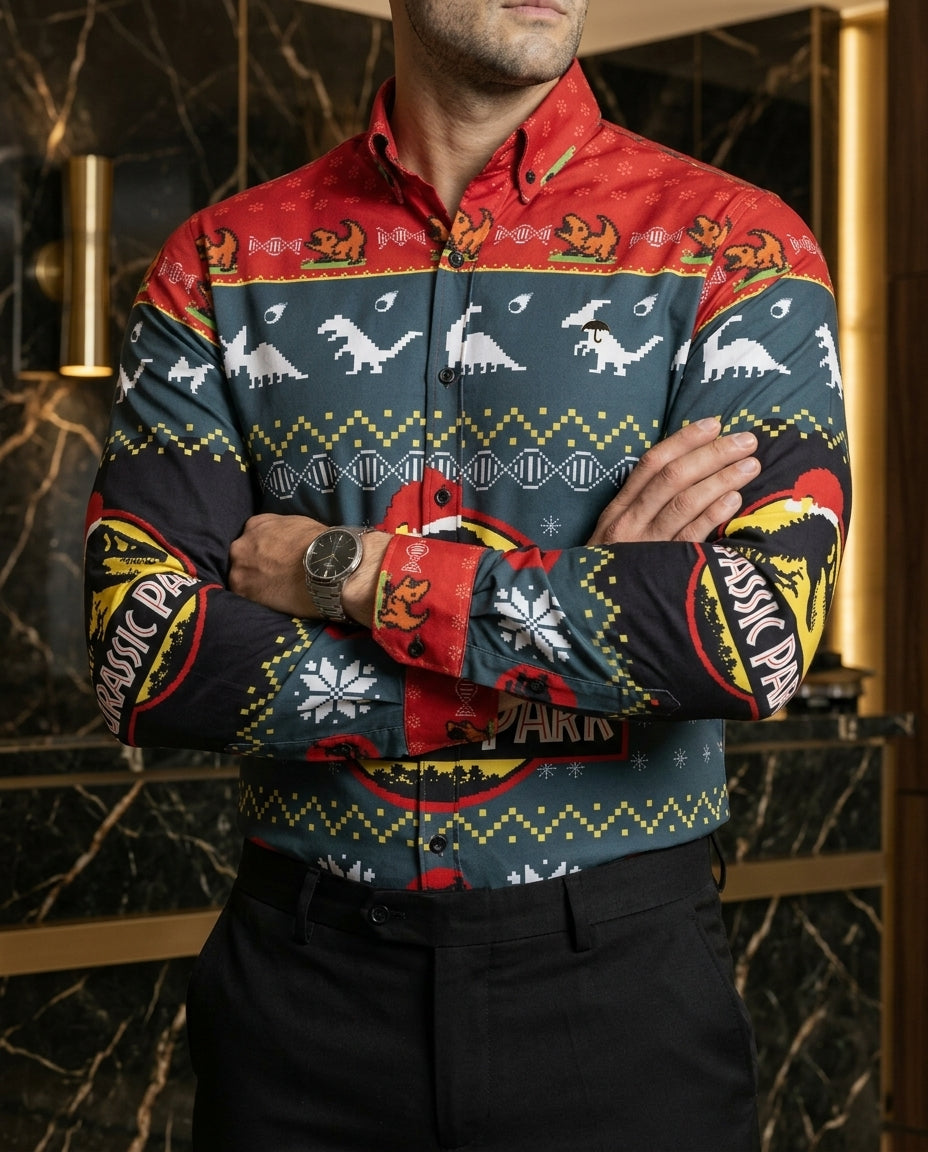 Camisa Hombre — Jurassic Drift | Moon & Rain