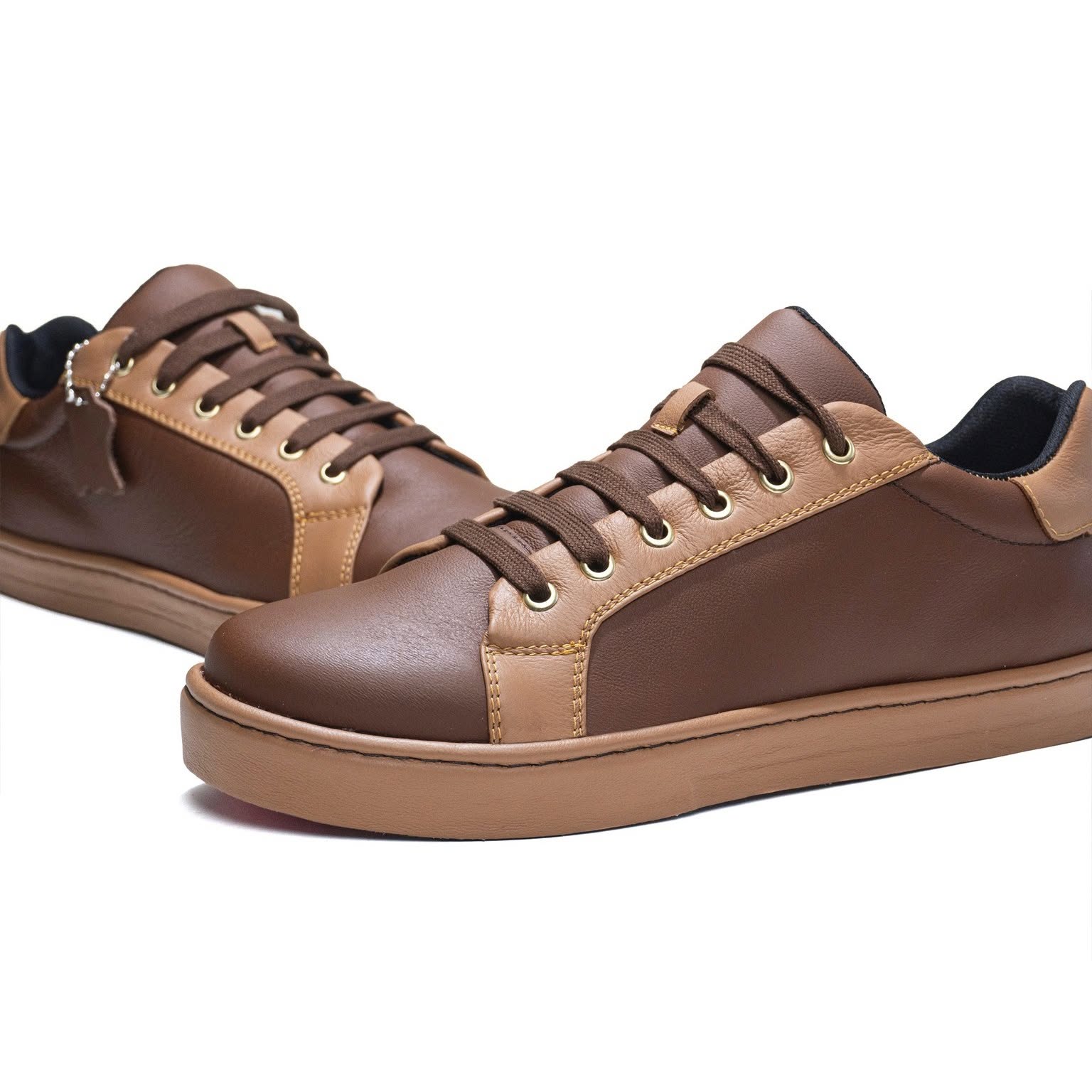 Tenis Hombre Sneakers Marrón detalles