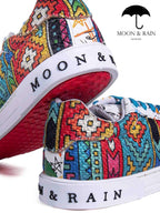 Tenis Unisex Sneakers Blancos Garabatos Det Artesanal