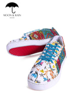 Tenis Unisex Sneakers Blancos Garabatos Det Artesanal