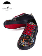 Tenis Unisex Sneakers Negros detalles Garabatos Colores