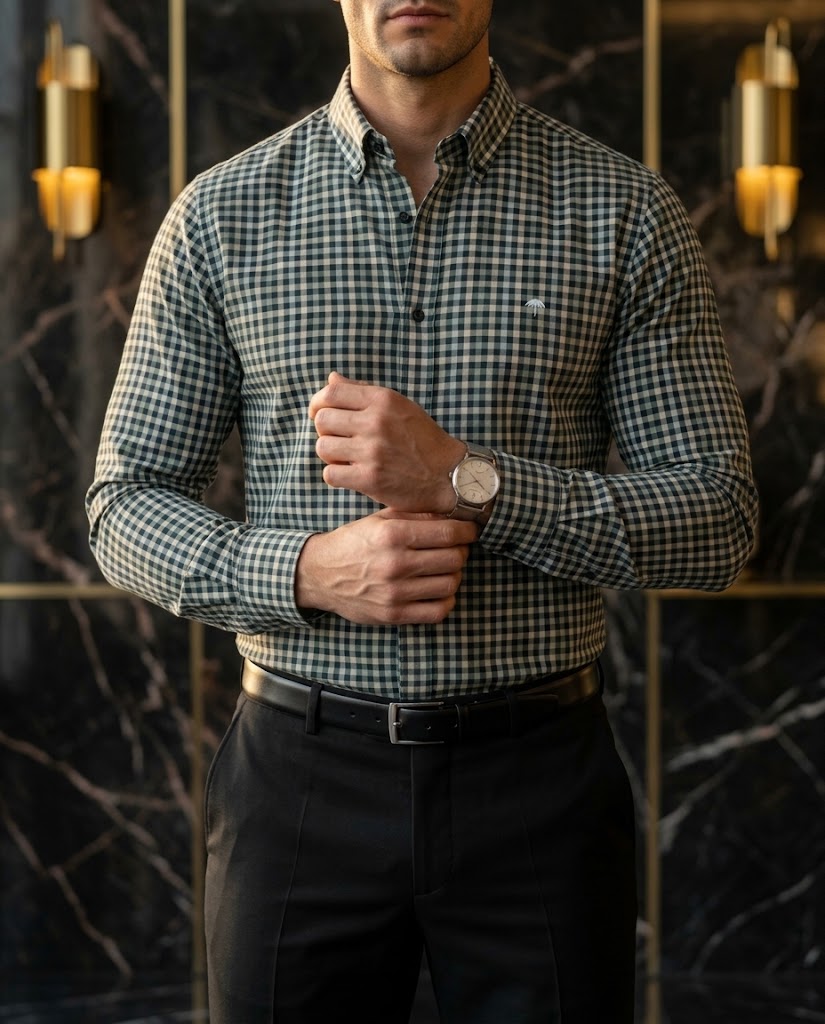 Camisa Hombre Casual Cuadros Azul Cielo, Marino, Verde