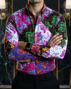 Camisa Hombre — Multicolor Ornament Slim | Moon & Rain