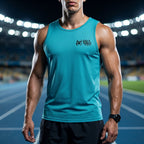 Playera Tank Hyper Dry-fit Deportiva Turquesa Sin Mangas