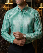 Camisa Hombre Cuadros Verde — Emerald Check | Moon & Rain