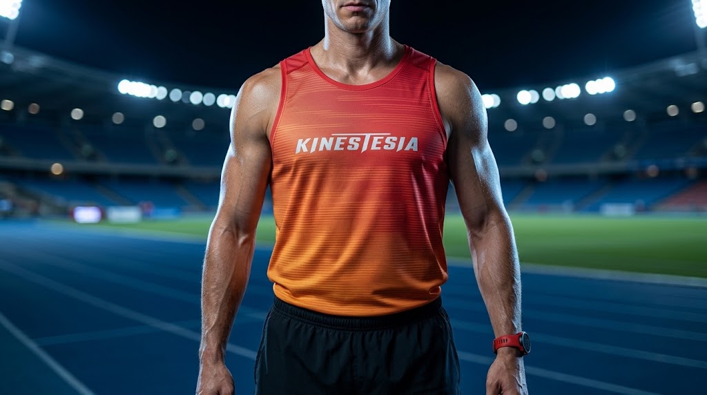 PLAYERA TANK HOMBRE SIN MANGAS ROJO NARANJA MIXED DEGRADADO