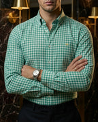 Camisa Hombre Cuadros Verde — Emerald Check | Moon & Rain