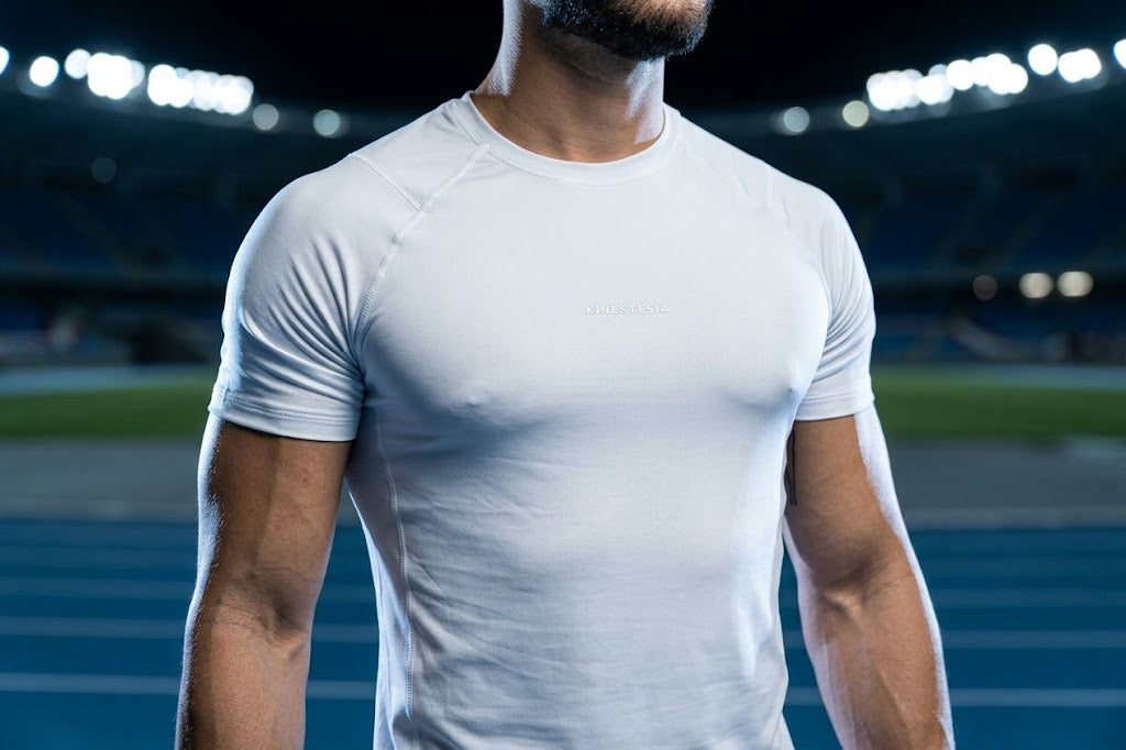 PLAYERA MANGA CORTA BLANCA PARA HOMBRE KINESTESIA