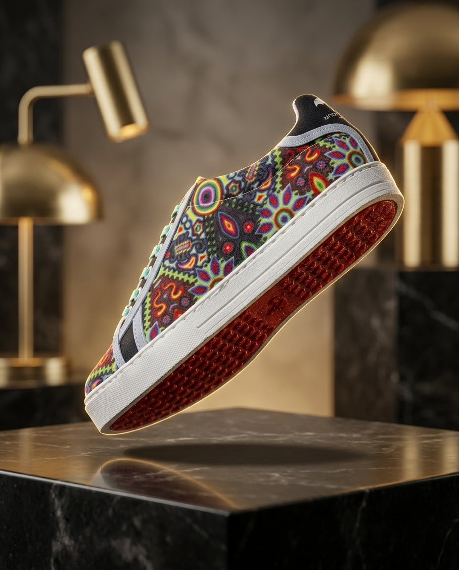 Tenis Unisex Sneakers Efecto Mandala Azul