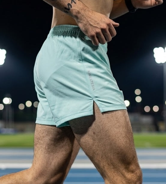 SHORT AZUL AQUA DE COMPETENCIA PARA HOMBRE KINESTESIA