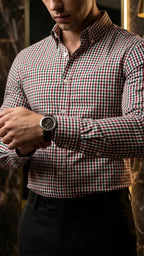Camisa Hombre Casual Cuadros Rojos, Verdes, Blancos · foto 2/3