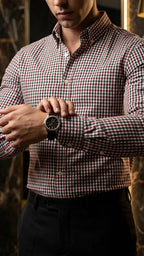Camisa Hombre Casual Cuadros Rojos, Verdes, Blancos · foto 3/3