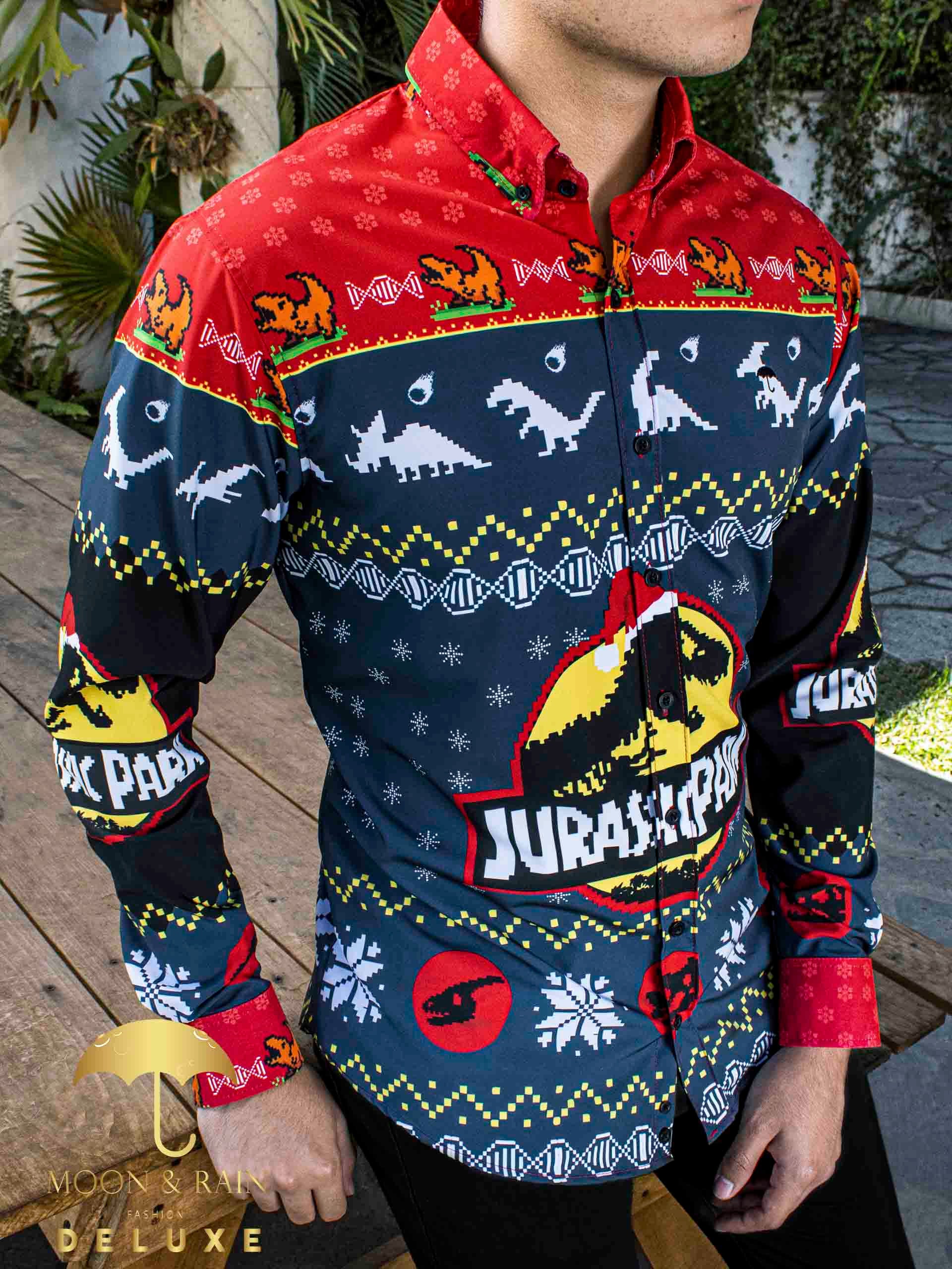 Camisa Hombre Casual Slim Fit Jurassic Park