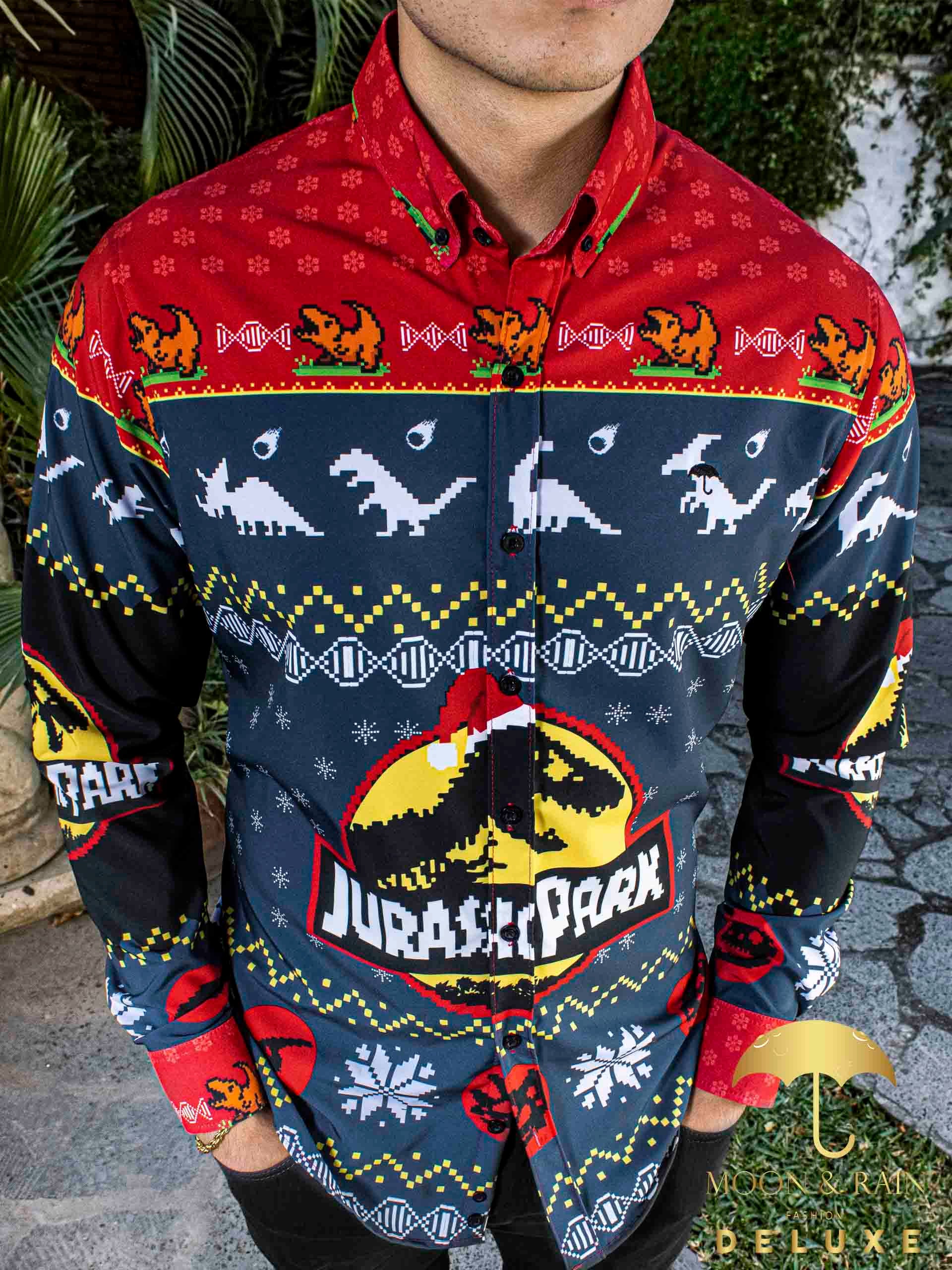 Camisa Hombre Casual Slim Fit Jurassic Park