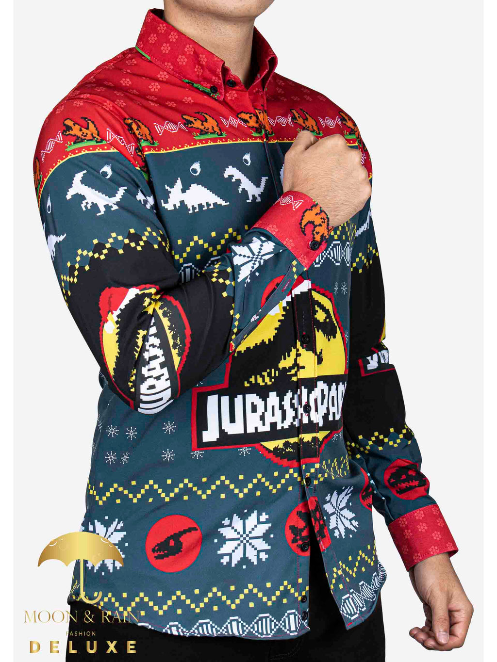 Camisa Hombre Casual Slim Fit Jurassic Park