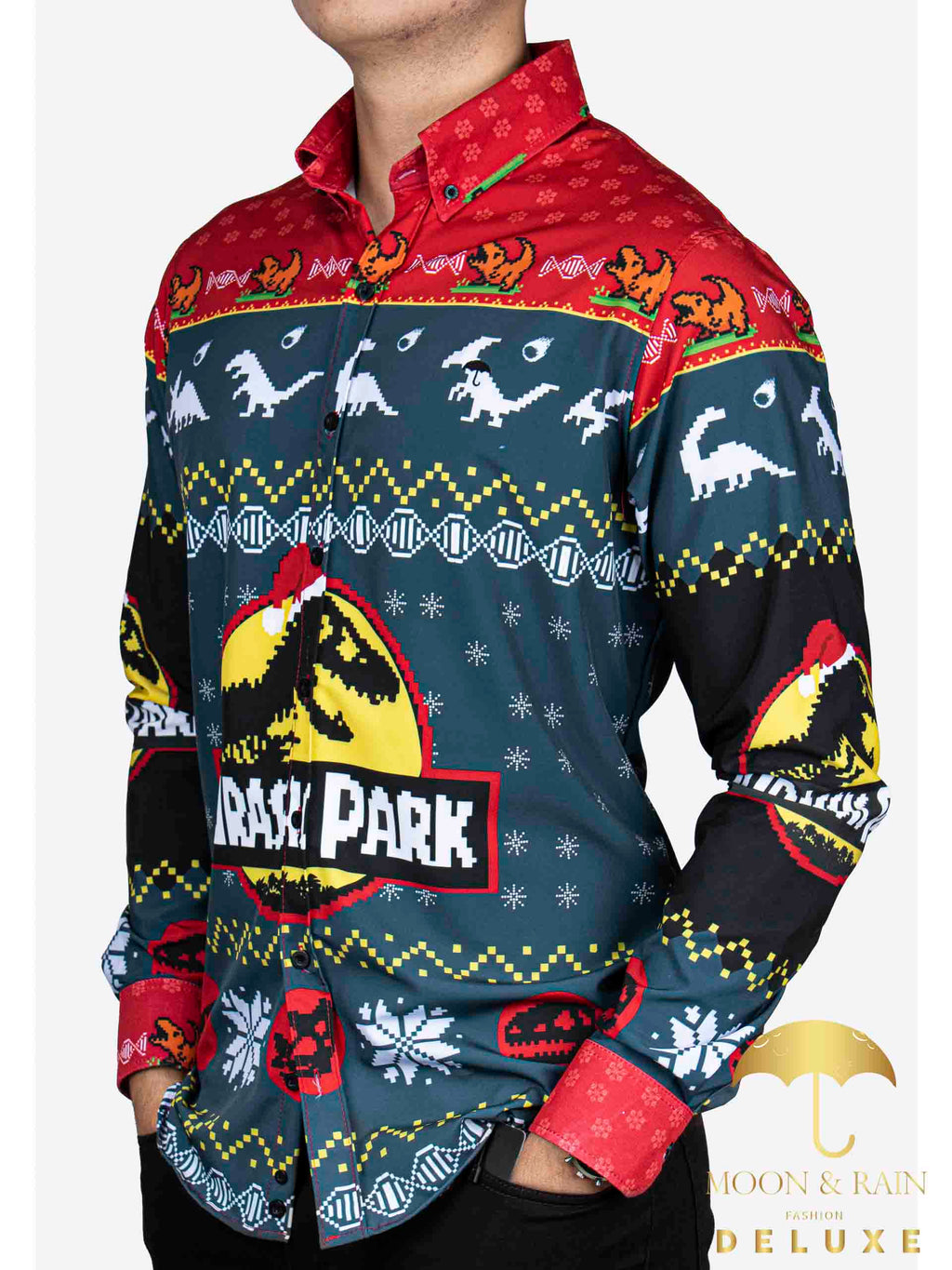 Camisa Hombre Casual Slim Fit Jurassic Park