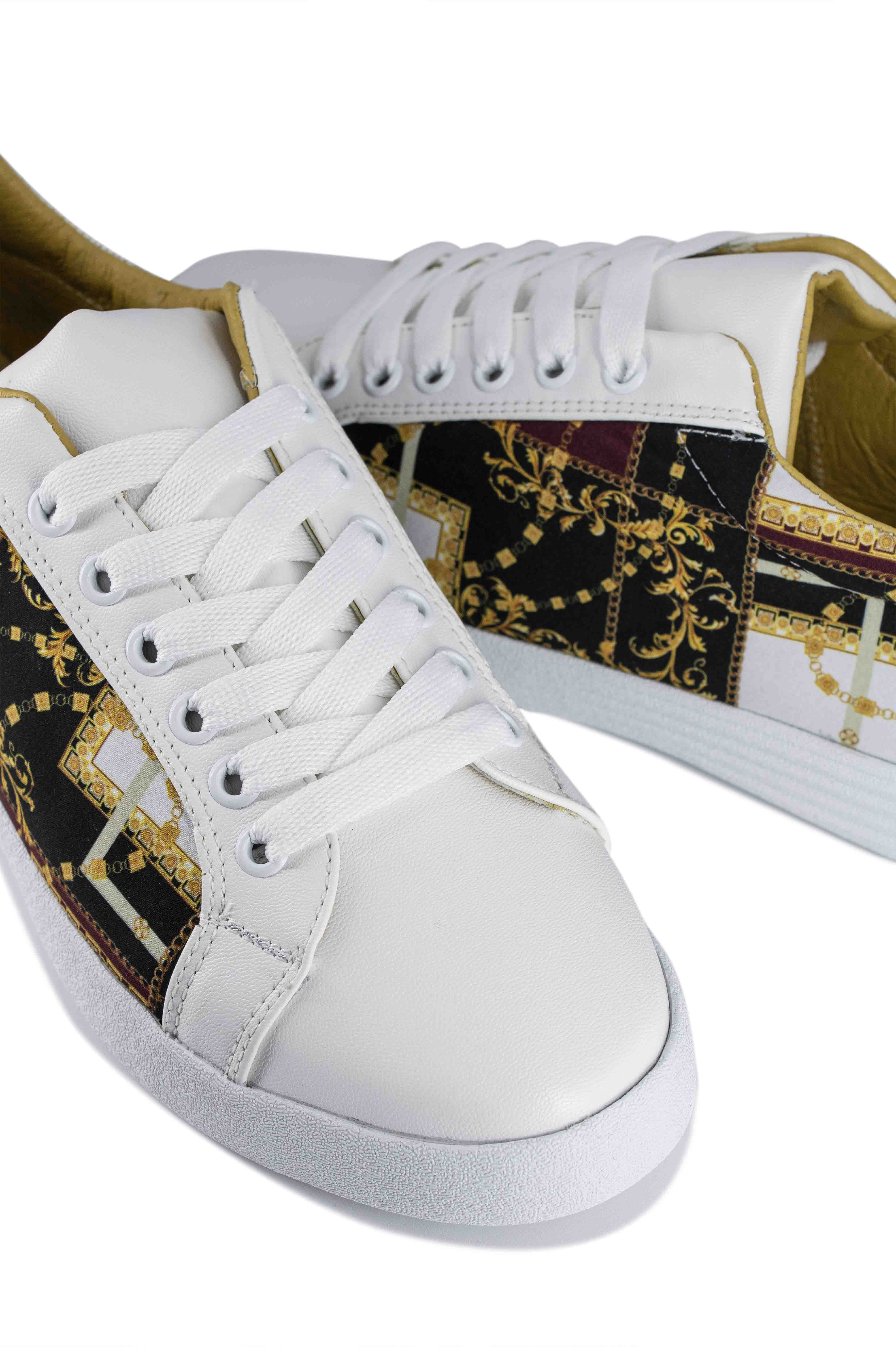 Tenis Hombre Sneakers Blancos Det Cadenas