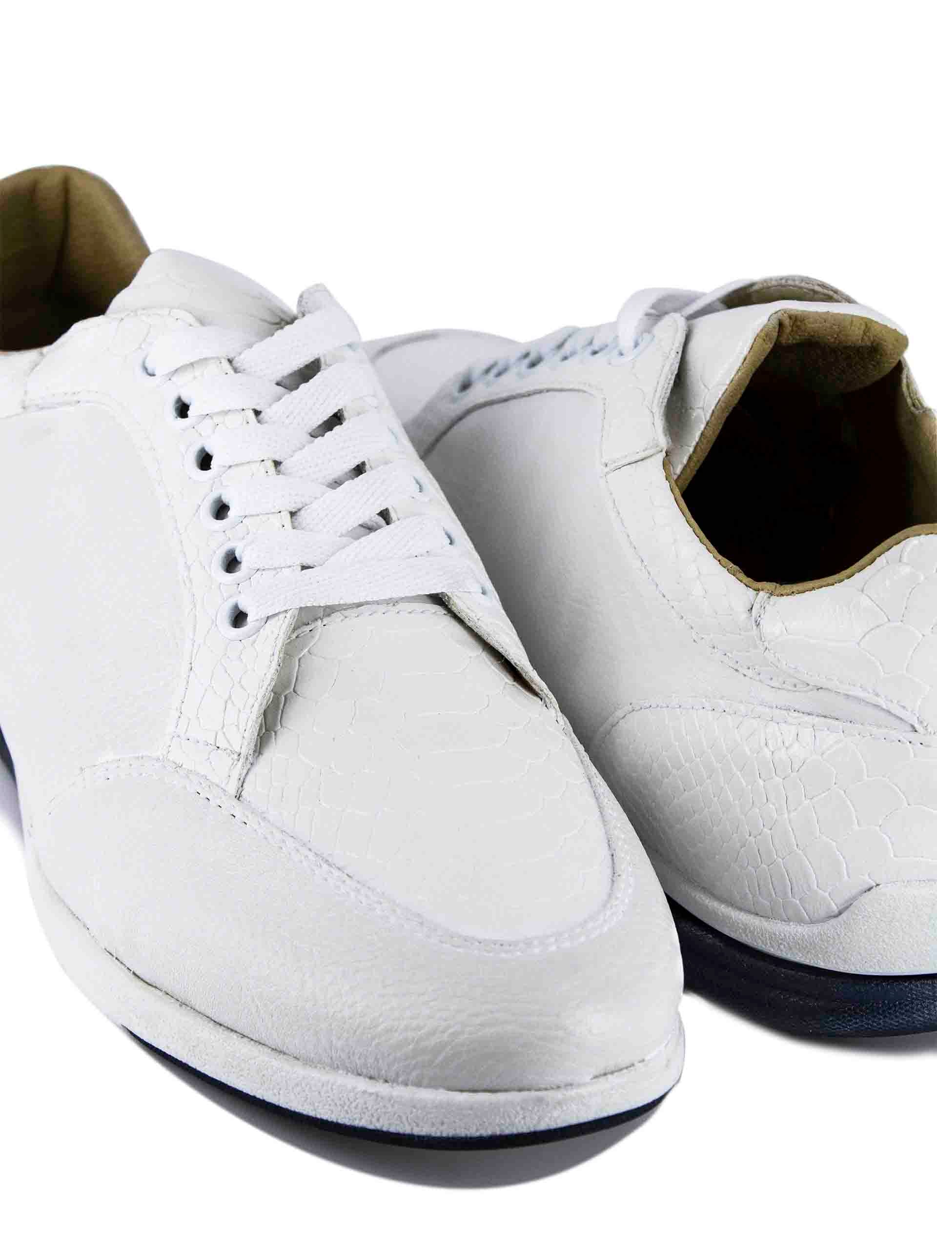 Tenis Hombre Blancos Det Snake Punta