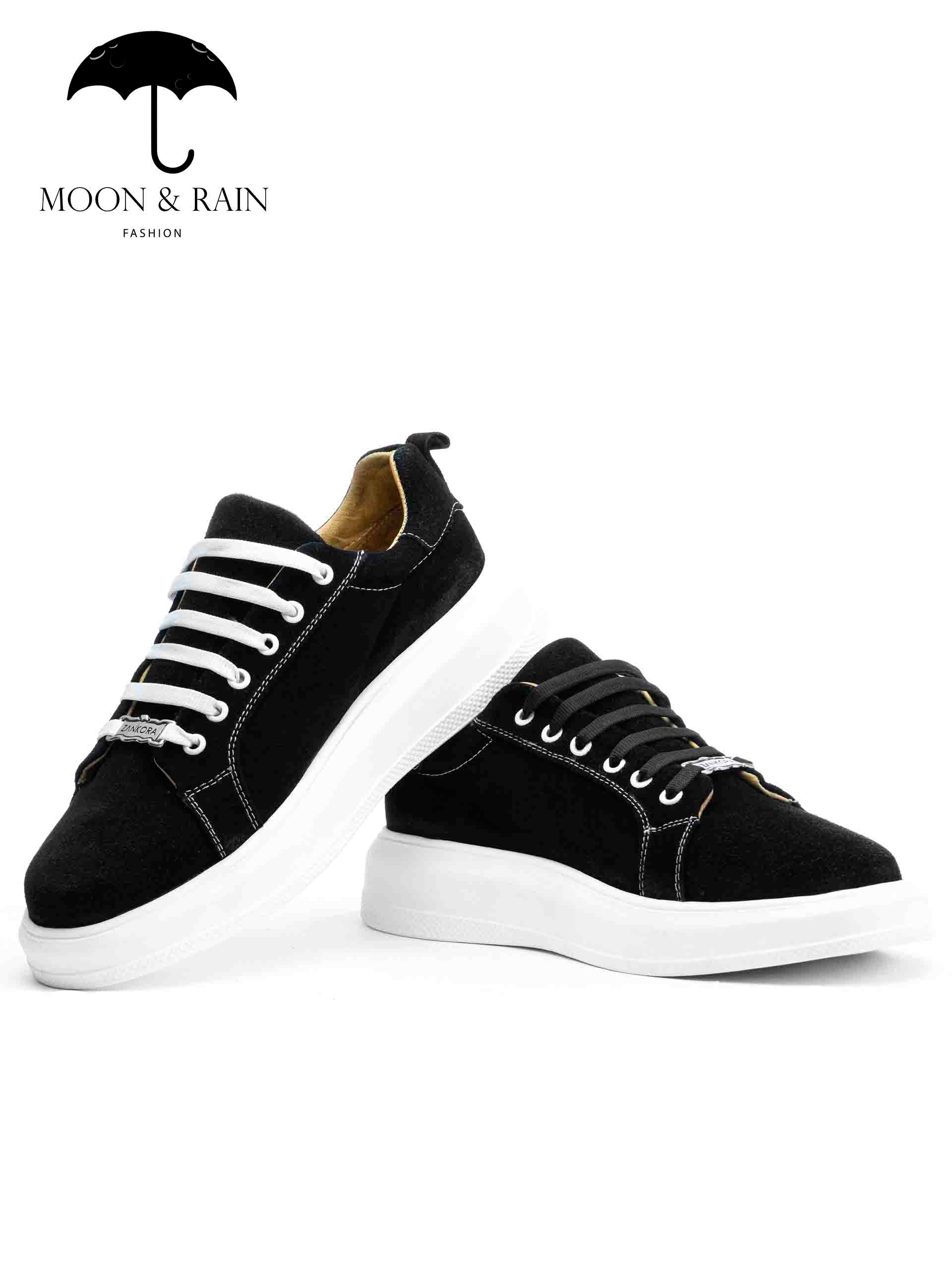 Tenis Sneakers Hombre Negros Lisos Gamuza - Tiendas Platino Tenis Hombre 25 MX