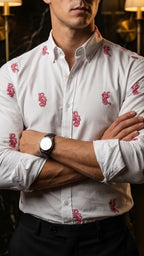 Camisa Crimson Tiger White | Moon & Rain · foto 1/3