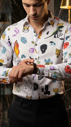 Camisa Hombre Casual Figuras Jurassic Fire - Creativ · foto 2/3