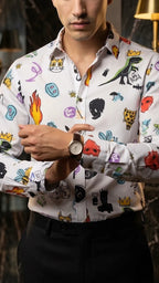 Camisa Hombre Casual Figuras Jurassic Fire - Creativ · foto 3/3