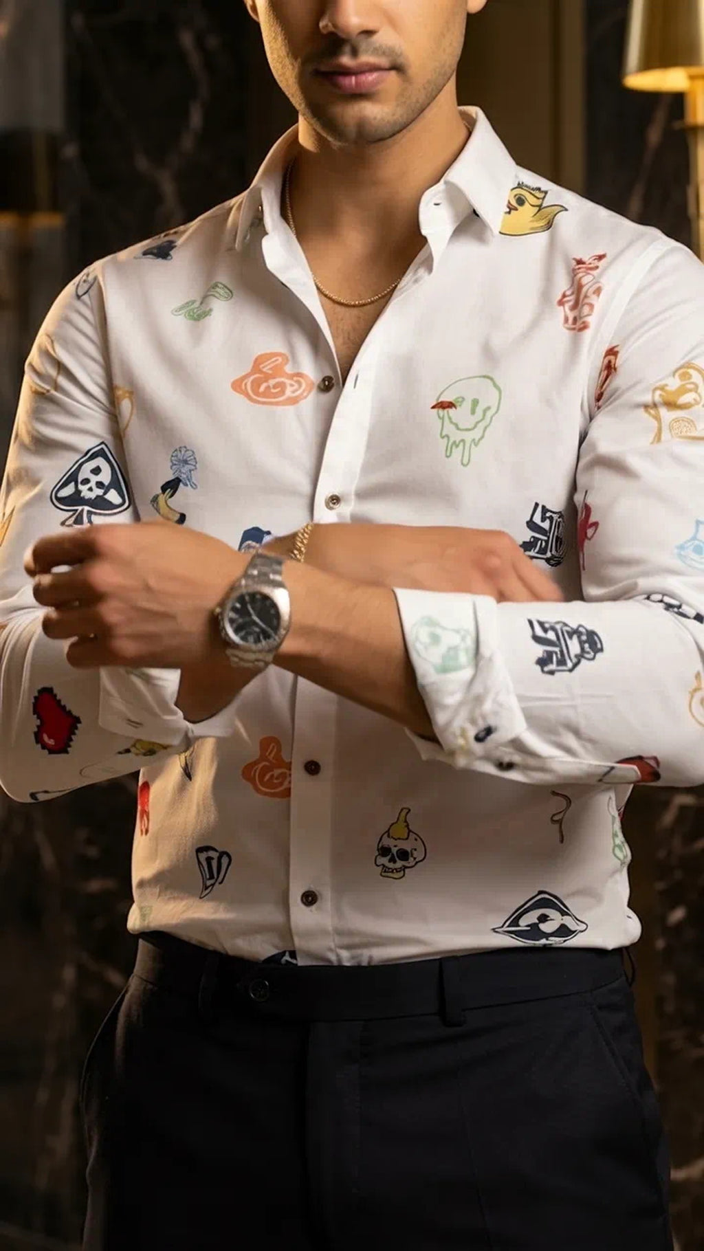 Camisa Hombre Casual Figuras Prism Pixel - Spectrum  · foto 3/3