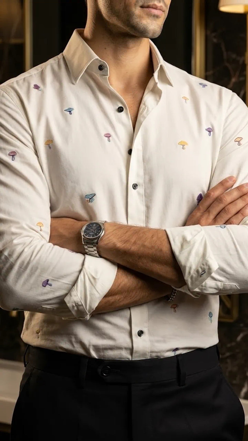 Camisa Hombre Casual Figuras Zenith Flora - Minimal  · foto 1/3