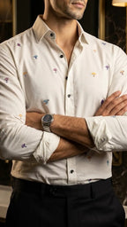Camisa Hombre Casual Figuras Zenith Flora - Minimal  · foto 1/3