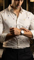 Camisa Hombre Casual Figuras Zenith Flora - Minimal  · foto 2/3