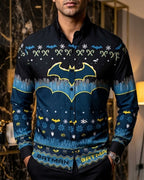 Camisa Hombre Casual Slim Fit Batman Navieña