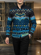 Camisa Hombre Casual Slim Fit Batman Navieña