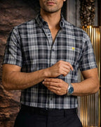 Camisa de Hombre a cuadros  — Moon & Rain. Prenda elegante y moderna.