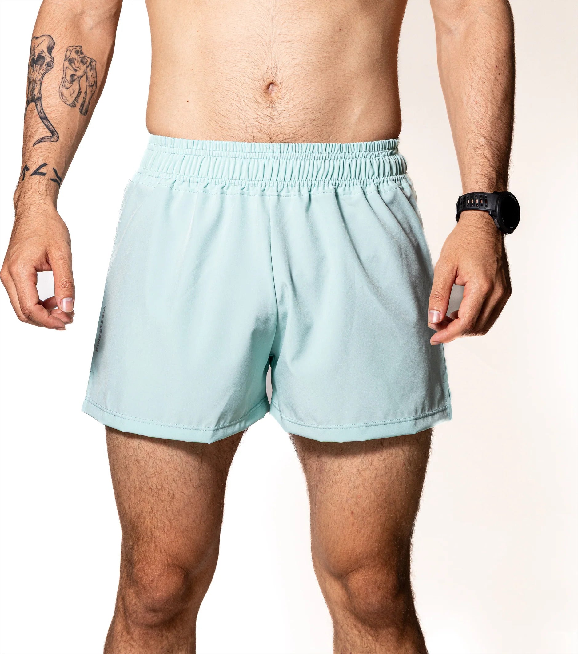 SHORT AZUL AQUA DE COMPETENCIA PARA HOMBRE KINESTESIA